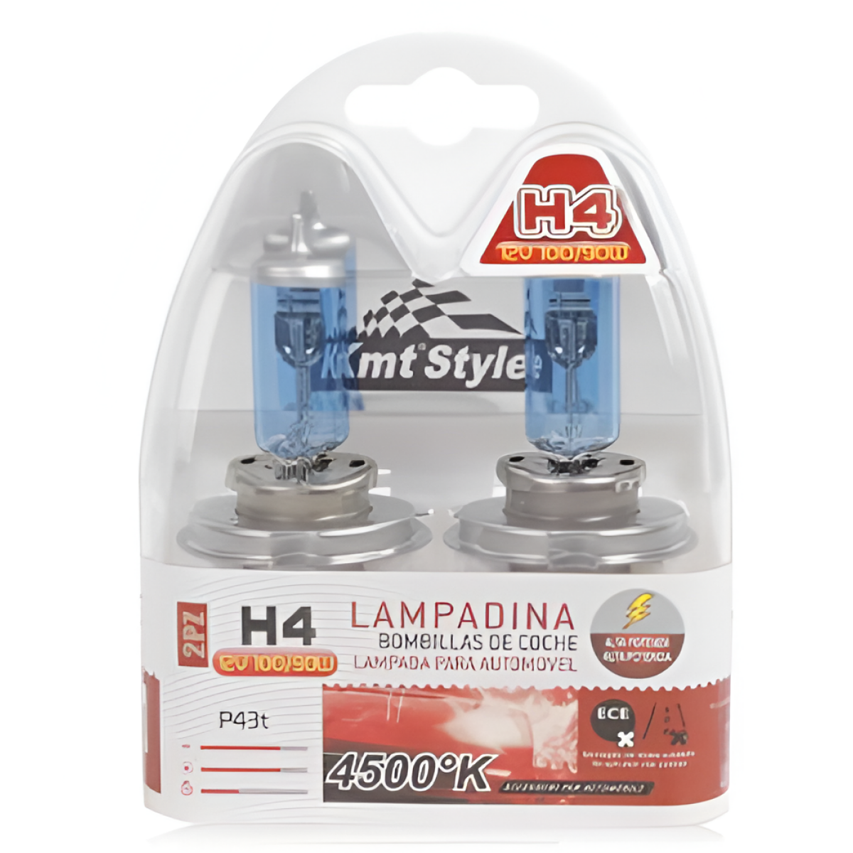 Λάμπες Αυτοκινήτου H4 12V 100/90W 4500K 2τμχ 2000420