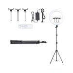 Led Ring Light LJJ-56 56cm 22'' με Τρεις Βάσεις Κινητού, Εναλλαγή Χρωμάτων και Τρίποδο - Μαύρο