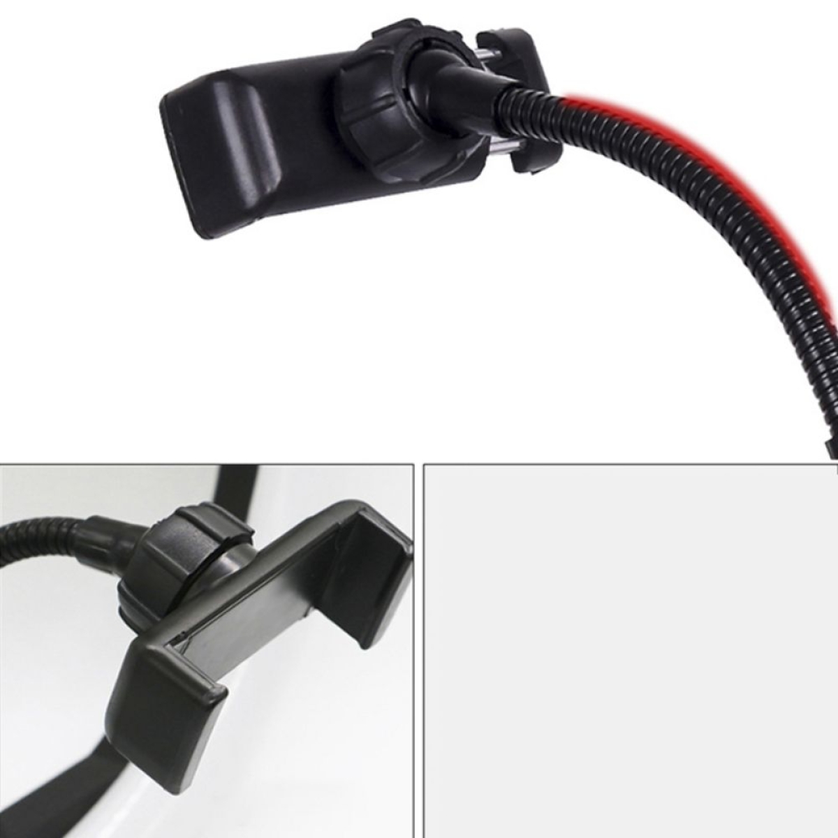 Led Ring Light LJJ-56 56cm 22'' με Τρεις Βάσεις Κινητού, Εναλλαγή Χρωμάτων και Τρίποδο - Μαύρο