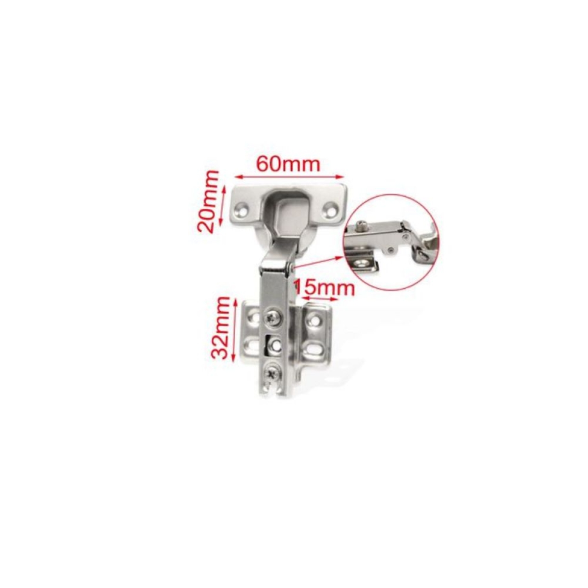 Μεντεσές Ντουλαπιού από Μέταλλο 2τμχ KMT Tools KMT-9368912