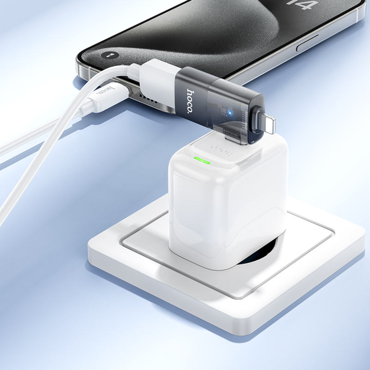 Μετατροπέας Lightning / USB-C male σε USB-A female Hoco UA36E - Image 2