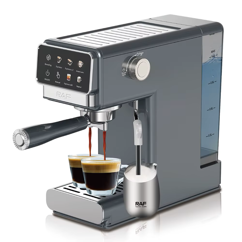 Μηχανή Καφέ Espresso 1300W 1.2Lt Raf R.0208 Ασημί