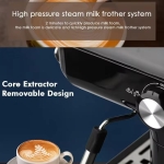 Μηχανή Καφέ Espresso & Cappuccino 20Bar 2lt 850W RAF R.104B Μαύρο - Image 6