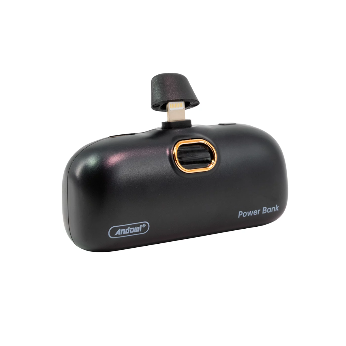 Mini Capsule Powerbank Lightning 6500mAh με Ένδειξη Μπαταρίας Andowl Q-CD693 Μαύρο - Image 2