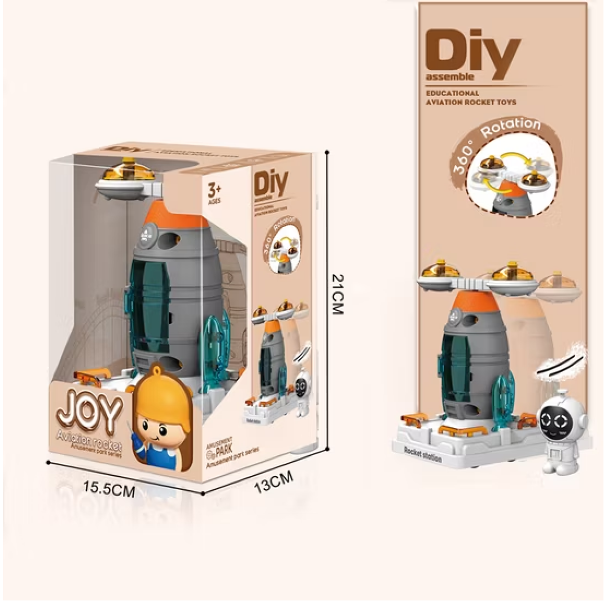 Παιδικό Παιχνίδι Κατασκευής Joy DIY Πάρκου Διασκέδασης - Aviation Rocket
