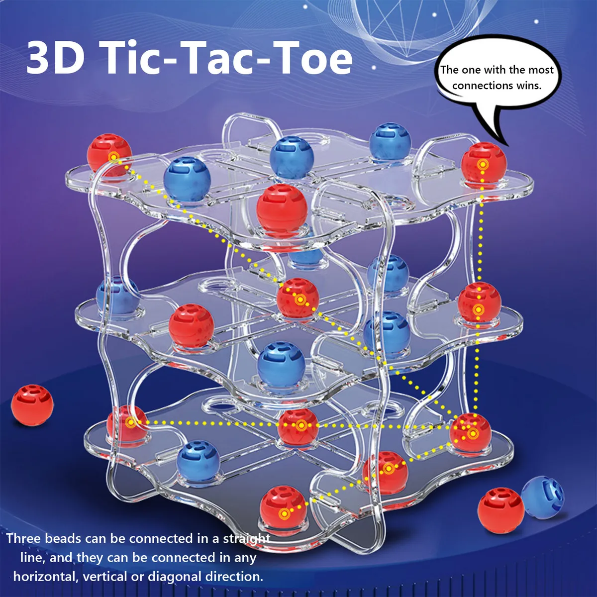 Παιδικό Παιχνίδι Στρατηγικής Τρίλιζα 3D Tic-Tac-Toe B193