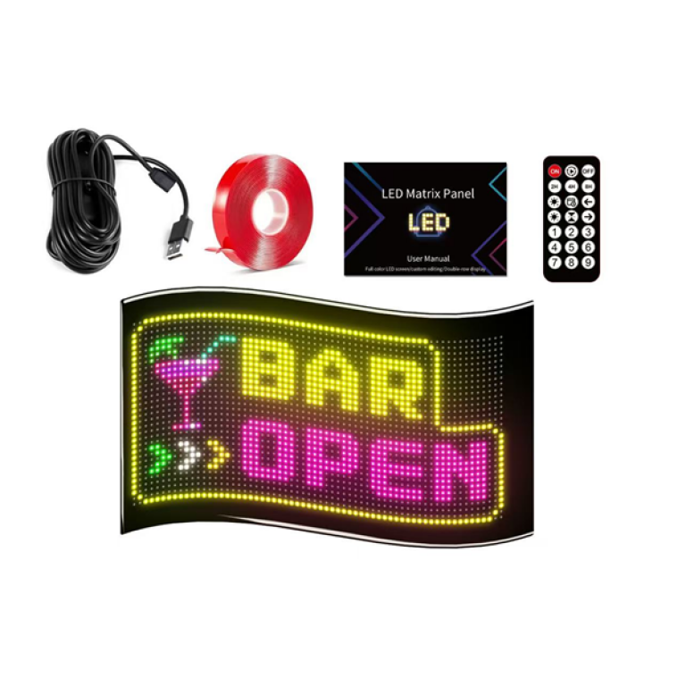 Πίνακας RGB LED Matrix Panel 32x64 5V 2A 330x200mm