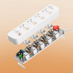 Πολύπριζο με 4 Θύρες AC & 4 Θύρες USB LDNIO SC4408C - Λευκό - Image 3