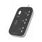 Πολύπριζο Με USB Θύρες 2500W Διακόπτη & Καλώδιο 2m Klgo PS-300
