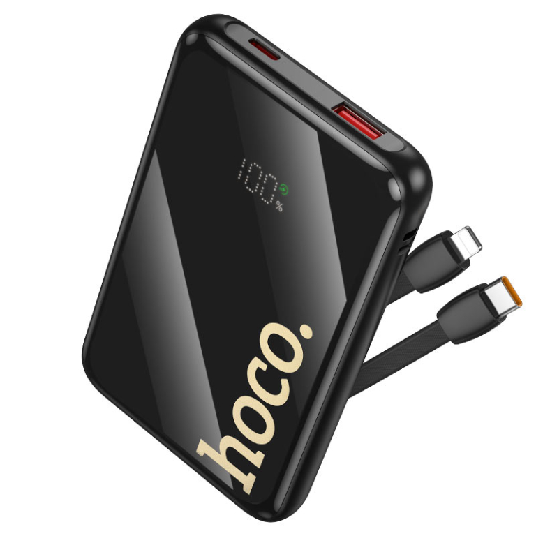 Power Bank Γρήγορης Φόρτισης 22.5W + PD20W 10000mAh Hoco Q37 - Μαύρο