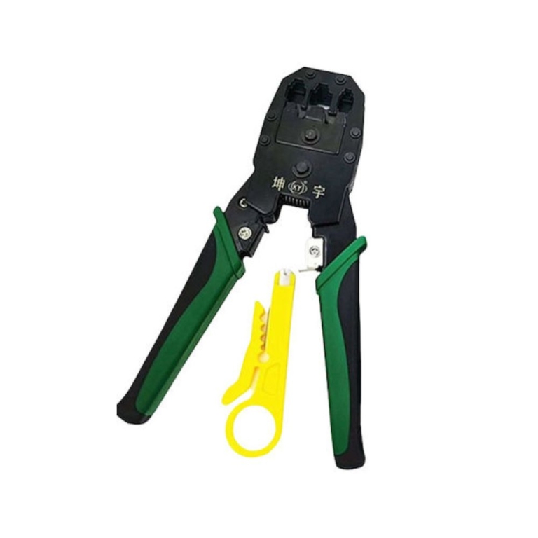 Πρέσα Ακροδεκτών Δικτύου RJ12, RJ11, RJ45 με Απογυμνωτή - Μήκος 180mm