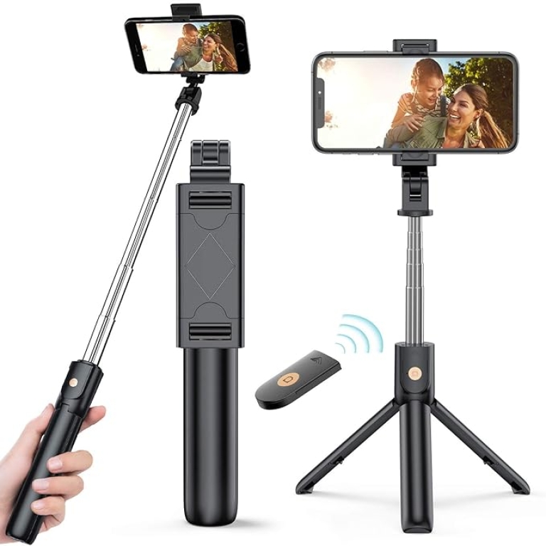 Selfie Stick Με Τρίποδο Και Ασύρματο Τηλεχειριστήριο 3 σε 1 Andowl Q-ZP70
