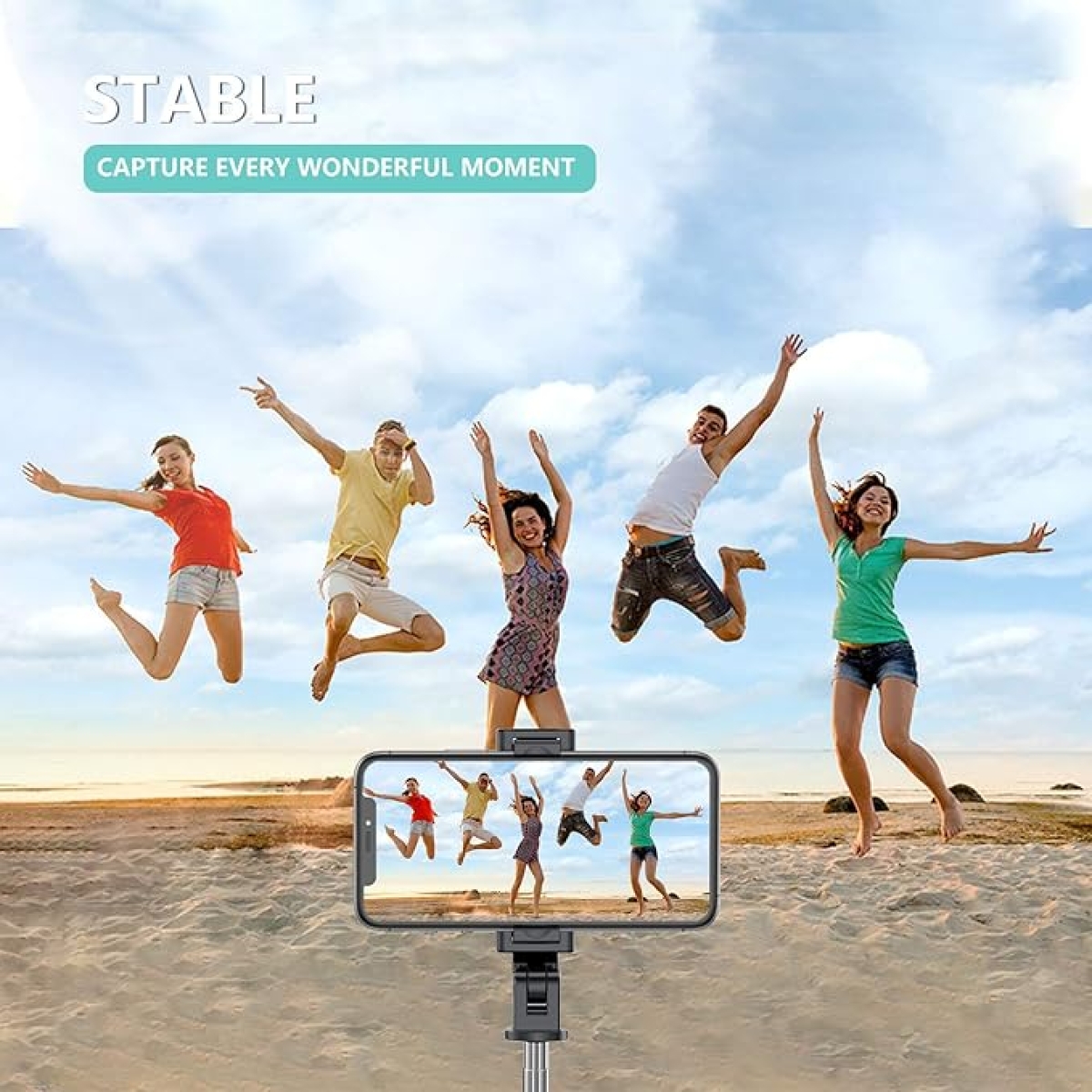 Selfie Stick Με Τρίποδο Και Ασύρματο Τηλεχειριστήριο 3 σε 1 Andowl Q-ZP70