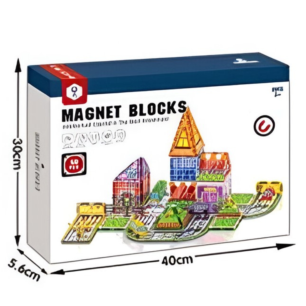 Σετ Μαγνητικών Κύβων Κατασκευής 50τμχ Magnet Blocks HD168A