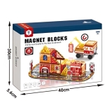 Σετ Μαγνητικών Κύβων Κατασκευής 50τμχ Magnet Blocks HD172A - Πυροσβεστική Διάσωση