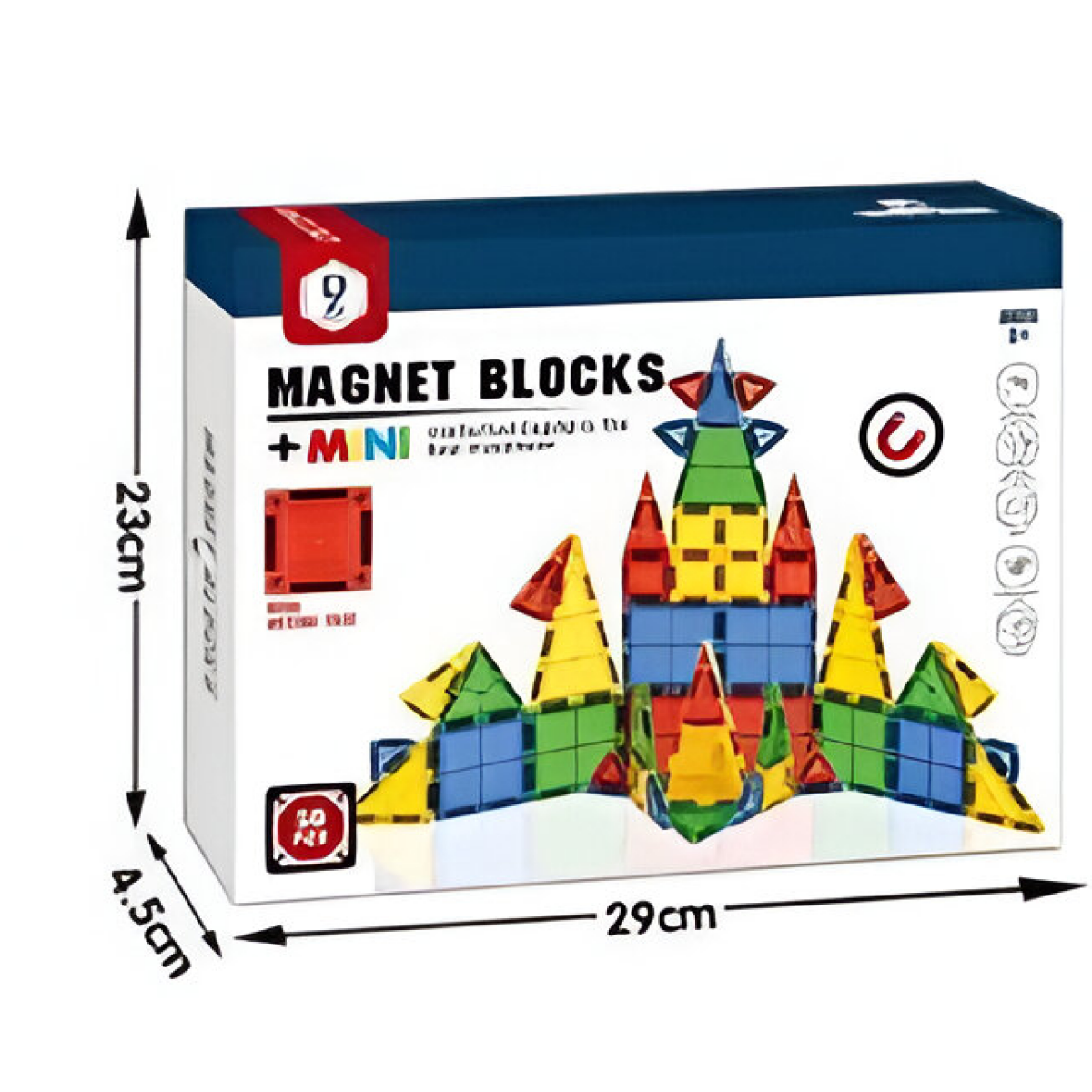Σετ Μαγνητικών Κύβων Κατασκευής 50τμχ Magnet Blocks HD182A - Image 2