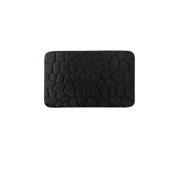 Ταπέτο Μπάνιου Polyester 45x70εκ. Stone Bliss Black