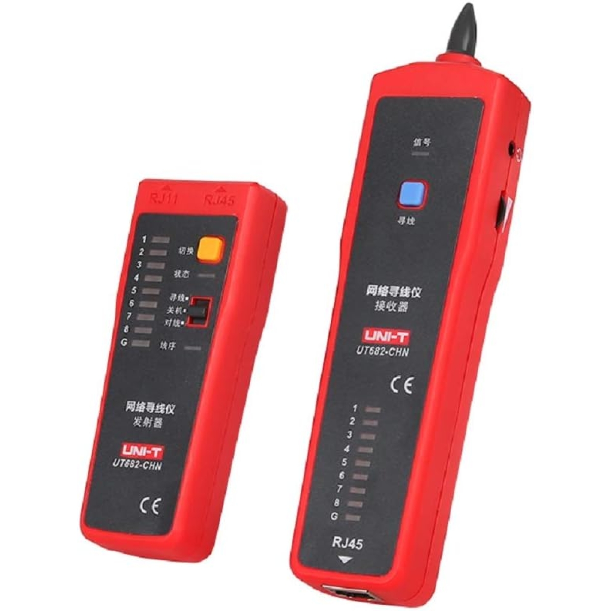Tester & Tracker Καλωδίων Δικτύου RJ45 / RJ11 / Τηλεφωνικές Γραμμές UNI-T UT682CHN κόκκινο - Image 2