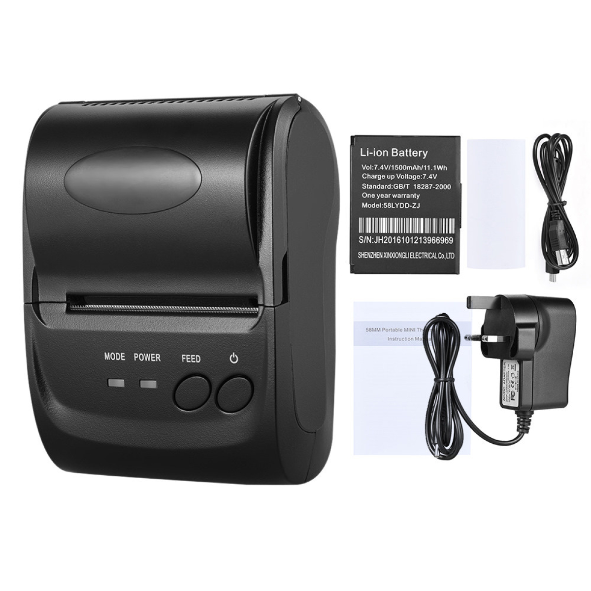 Θερμικός Εκτυπωτής 58mm USB Bluetooth POS-5802DD - Image 3