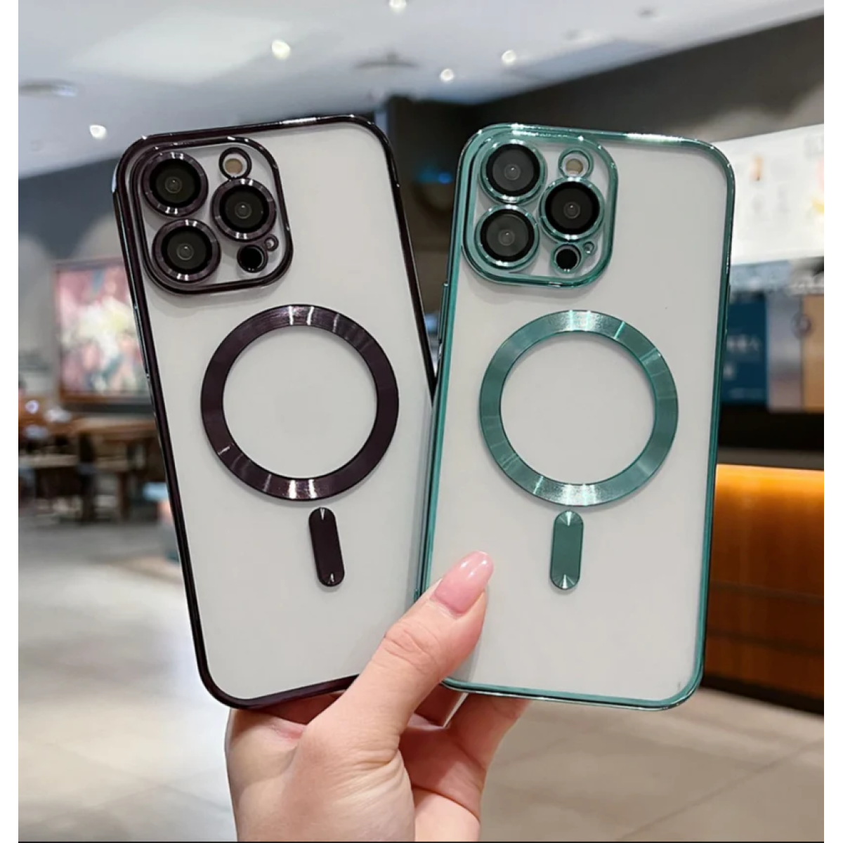 Θήκη Κινητού CD Texture MagSafe Διαφανής για iPhone 15