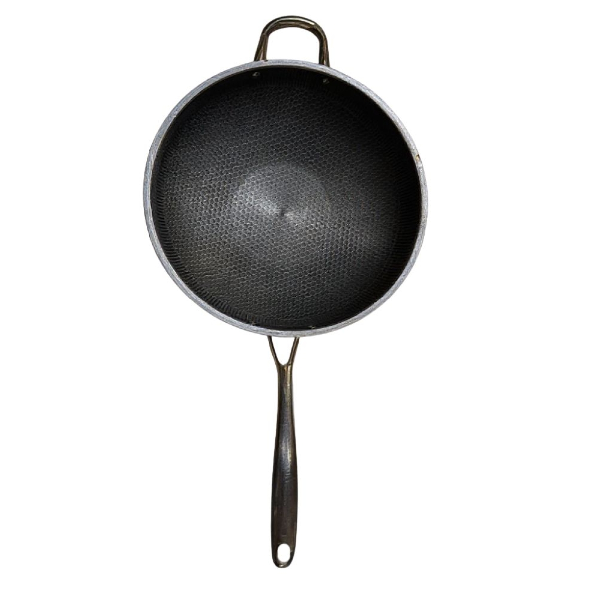 Τηγάνι Wok Inox 34cm Αντικολλητικό με Εργονομική Λαβή