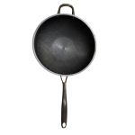 Τηγάνι Wok Inox 34cm Αντικολλητικό με Εργονομική Λαβή
