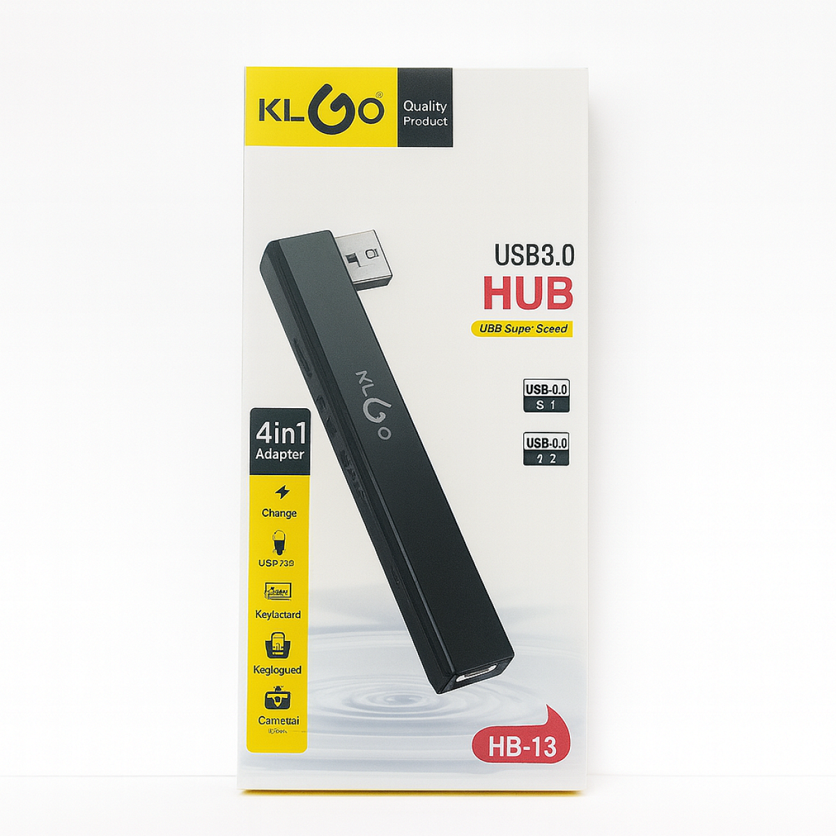 USB Hub 4 Σε 1 Με USB 3.0 Και Card Reader Klgo HB-13