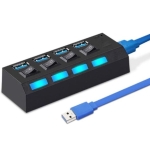 USB Hub Με 4 Θύρες USB-A Και Διακόπτες Treqa USB-4 Μαύρο - Image 8