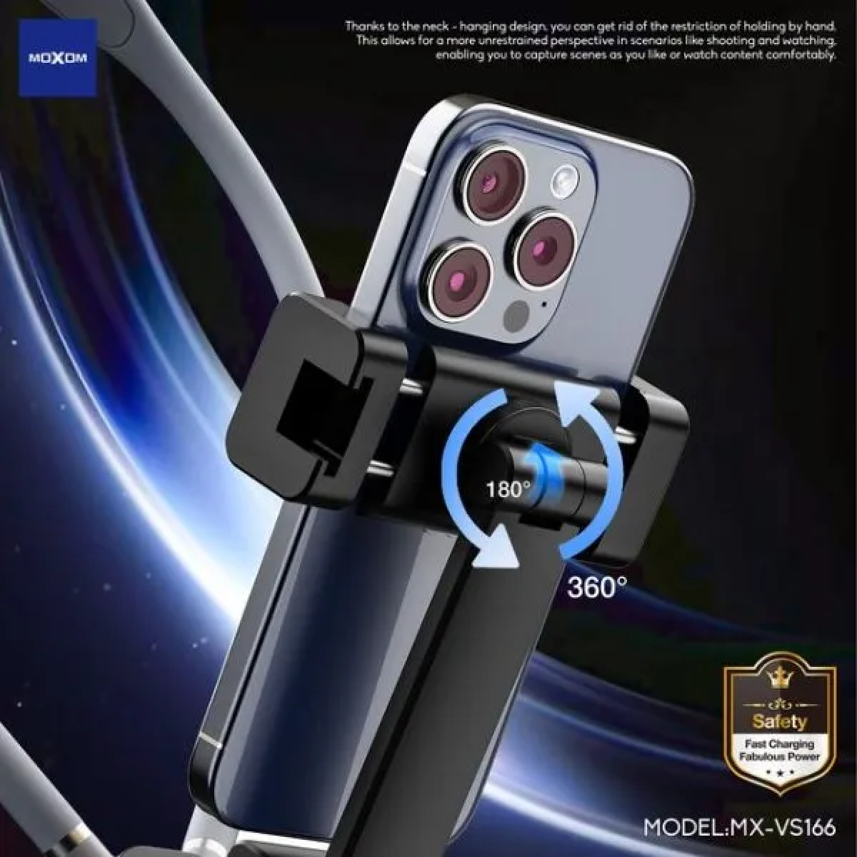 Βάση Τηλεφώνου Με Κλιπ Για Λαιμό MOXOM MX-VS166 - Image 5