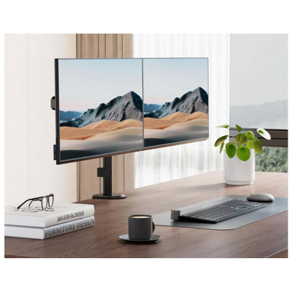 Βάση Τηλεόρασης Monitor για 2 Οθόνες 15″-33″ Z022