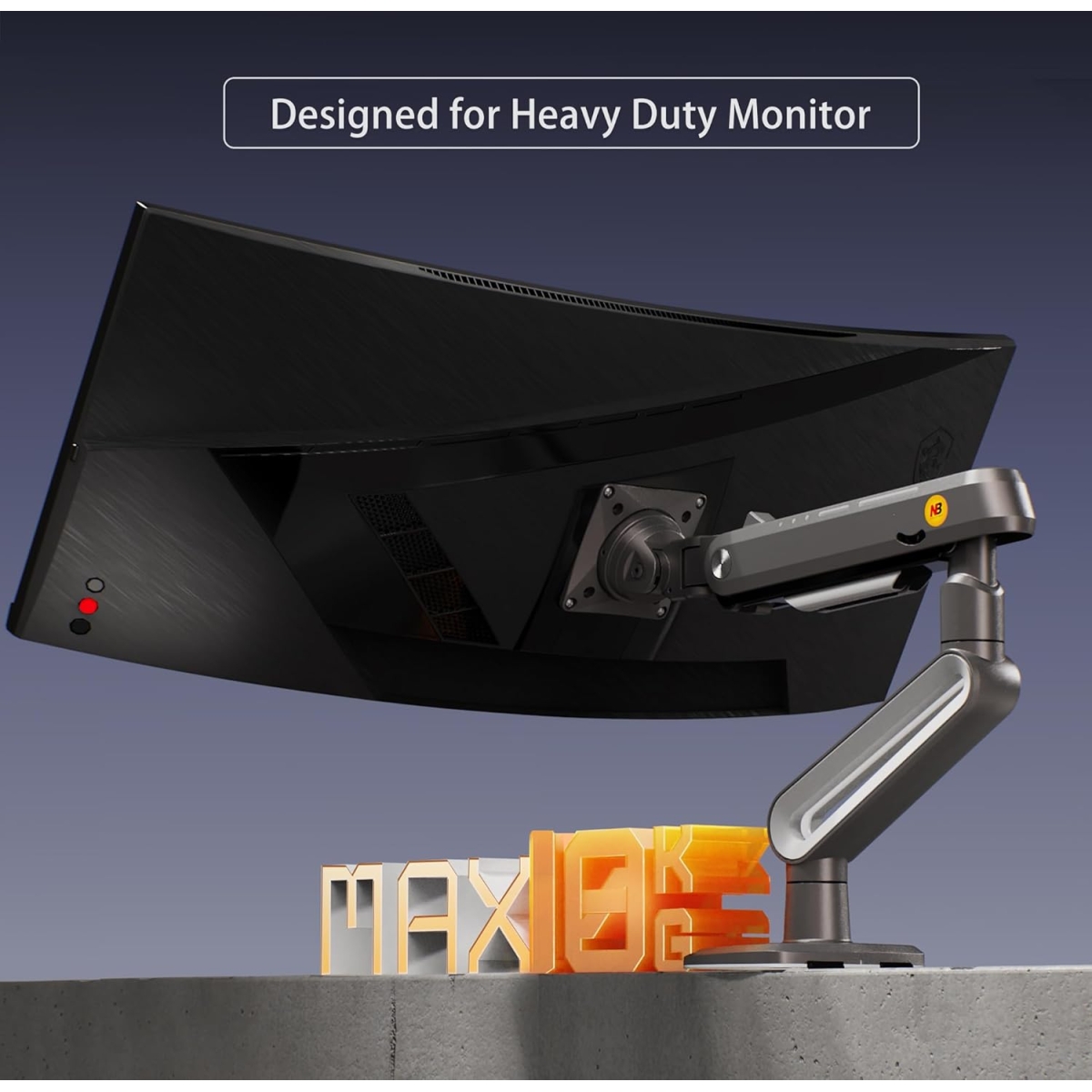 Βραχίονας Οθόνης Gaming 27″–50″ Ρυθμιζόμενος 360° NB A6 - Image 7