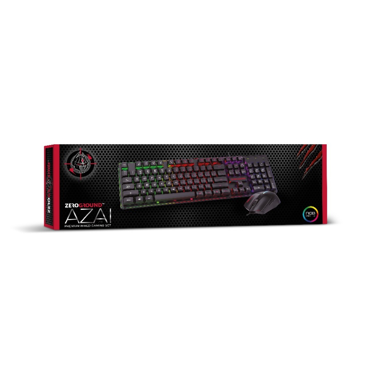 Ενσύρματο Πληκτρολόγιο & Ποντίκι Gaming RGB Zeroground KB-2400GUMS AZAI v3.0 - Image 3