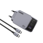 Φορτιστής Σπιτιού GaN PD 65W UGREEN X755 25871 3 Θέσεων, με καλώδιο USB-C 100W 1.5m Γκρί - Image 2