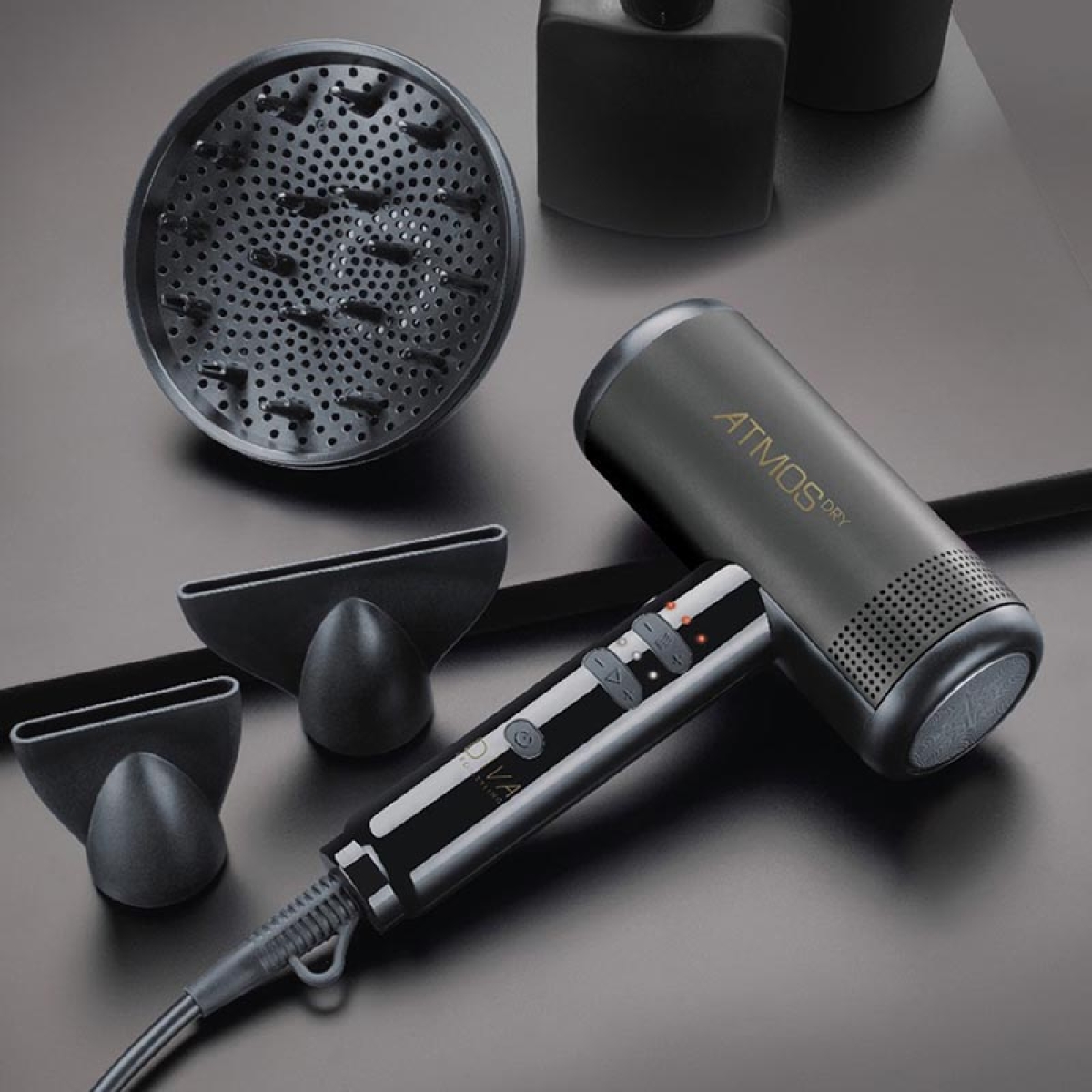 Diva Pro Atmos Dry ATM001 ECO Επαγγελματικό Πιστολάκι Μαλλιών Μαύρο - Image 5
