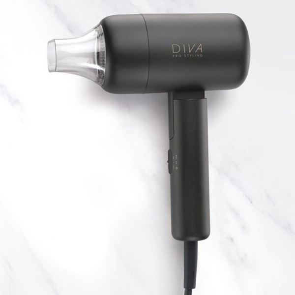 Diva Pro Jet Set 3000 Pro PRO127 Πιστολάκι Μαλλιών Ταξιδίου Μαύρο