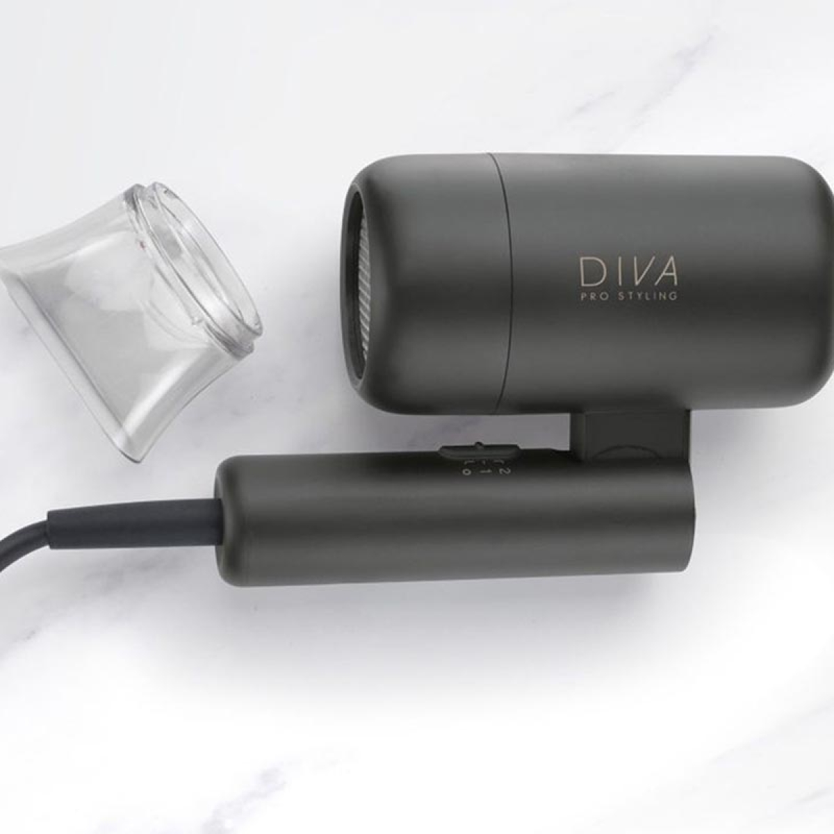 Diva Pro Jet Set 3000 Pro PRO127 Πιστολάκι Μαλλιών Ταξιδίου Μαύρο - Image 2