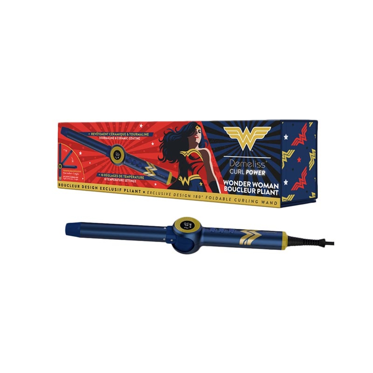 Demeliss Wonder Woman Curl Power 20025 Ψηφιακό Ψαλίδι για Μπούκλες Μαλλιών Μπλε - Image 2