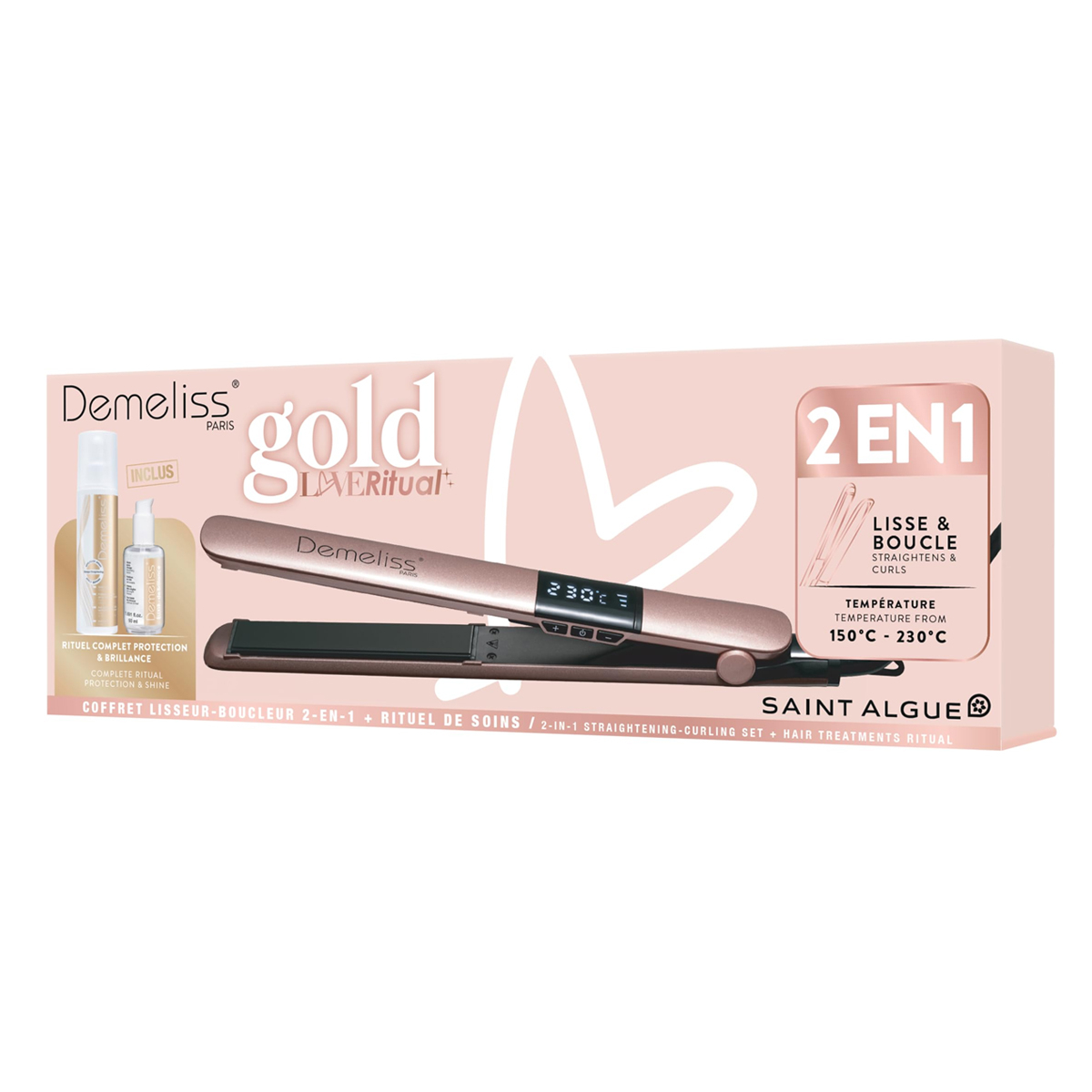 Demeliss Gold Love Ritual Ψηφιακή Πρέσα Ισιώματος Μαλλιών Χρυσή - Image 2
