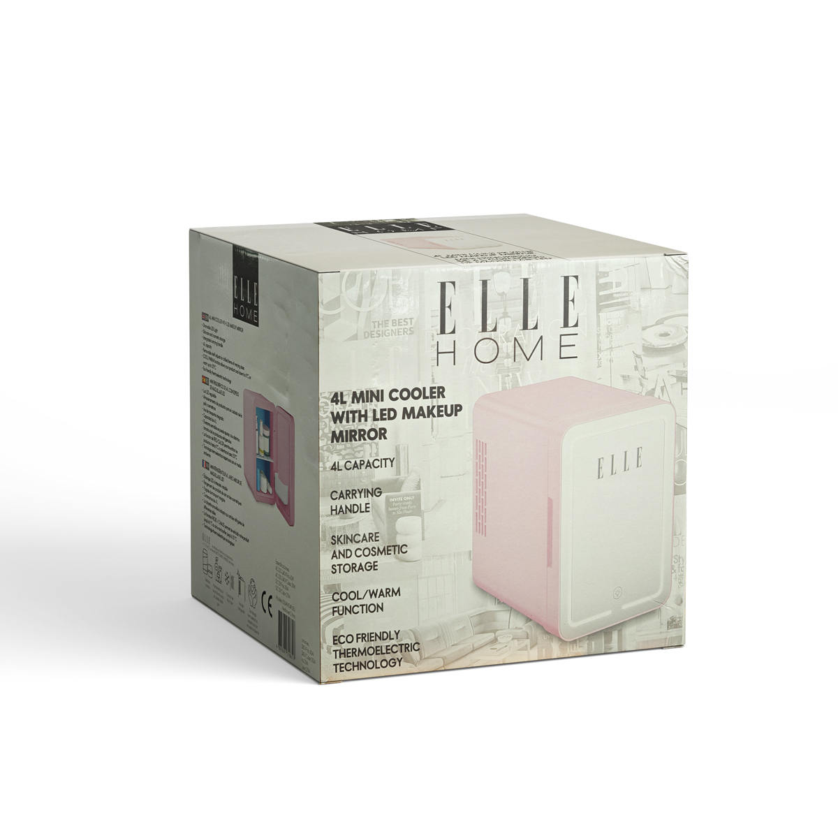 ELLE HOME Mini Cooler Καλλυντικών - ESDAFX04PUEU - Ροζ - Image 2