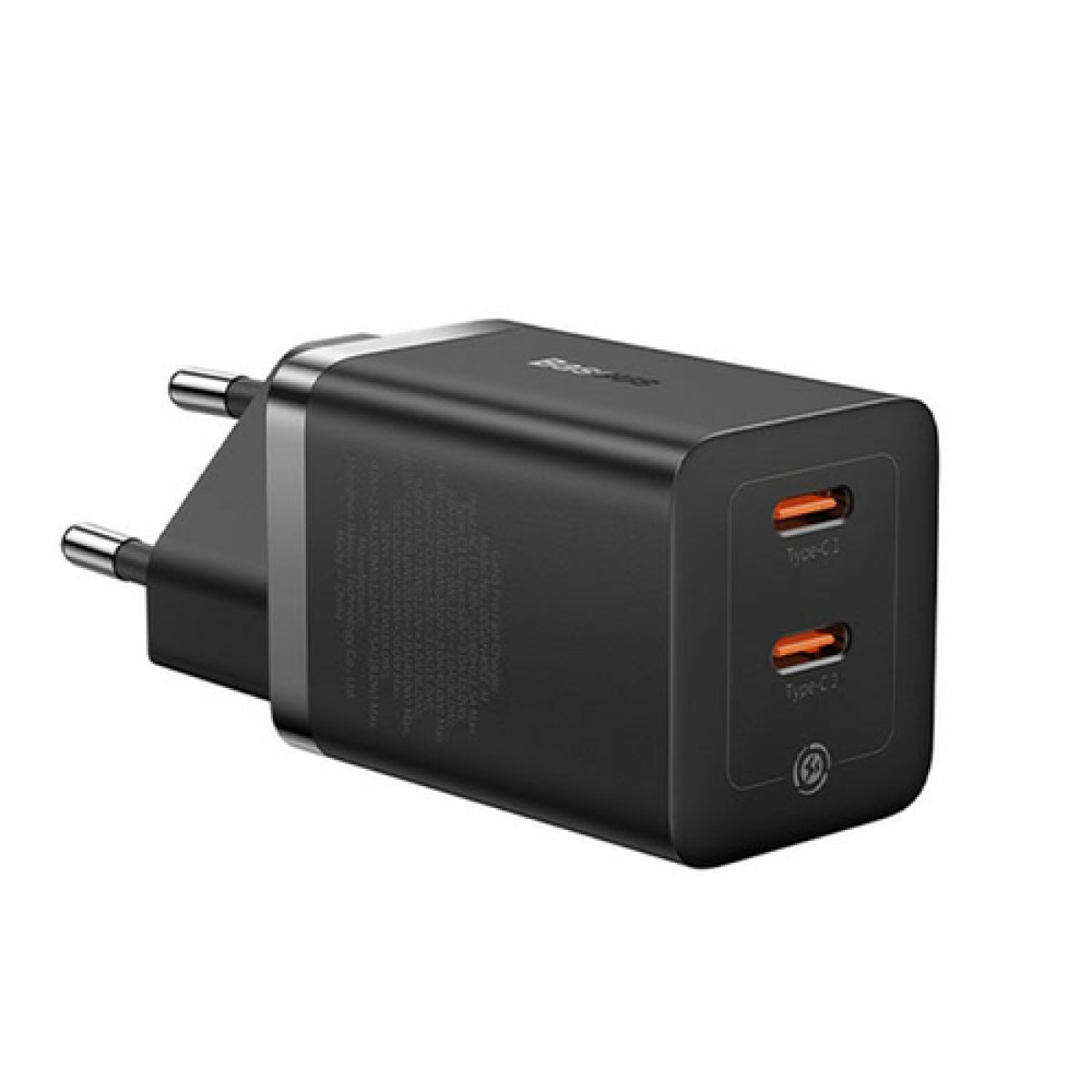 Baseus Φορτιστής Χωρίς Καλώδιο GaN5 Pro 40W 2xUSB-C Wall Charger - Black - Image 2