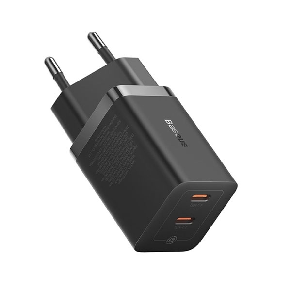 Baseus Φορτιστής Χωρίς Καλώδιο GaN5 Pro 40W 2xUSB-C Wall Charger - Black