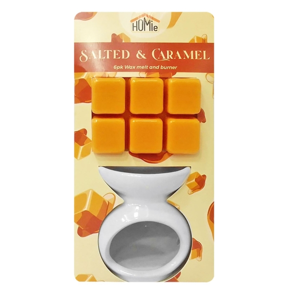 Βάση με Αρωματικό wax Melt Salted Caramel 6 Κύβοι  Homie 423059 - 1 τμχ