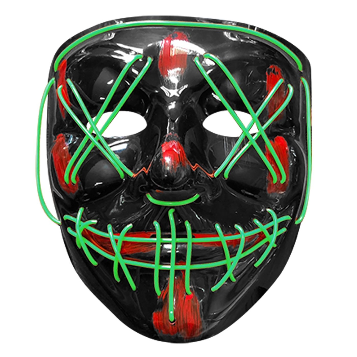 Μάσκα με Ράμματα Πλαστική με φως 20x18cm Carnavalista 232214 - Image 2