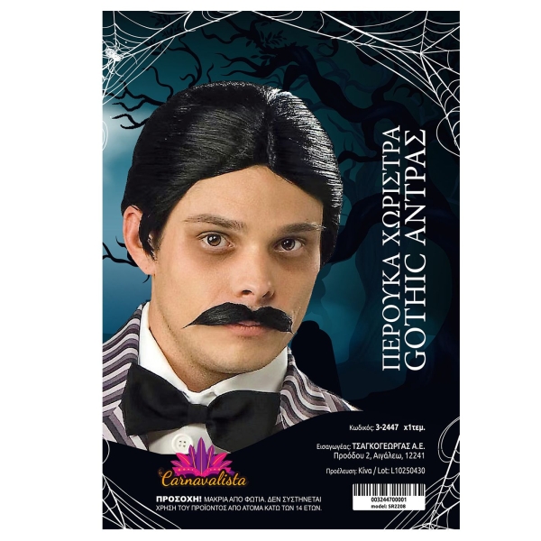 Περούκα Χωρίστρα Gothic Άντρας  Carnavalista 232467 - 1 τμχ