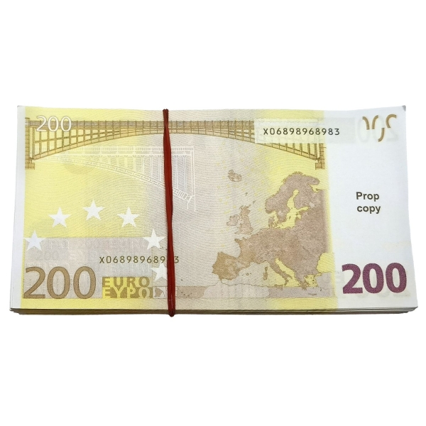 Χαρτονομίσματα σετ 100 Ψεύτικα των 200 Ευρώ  Carnavalista 232721 - 1 τμχ