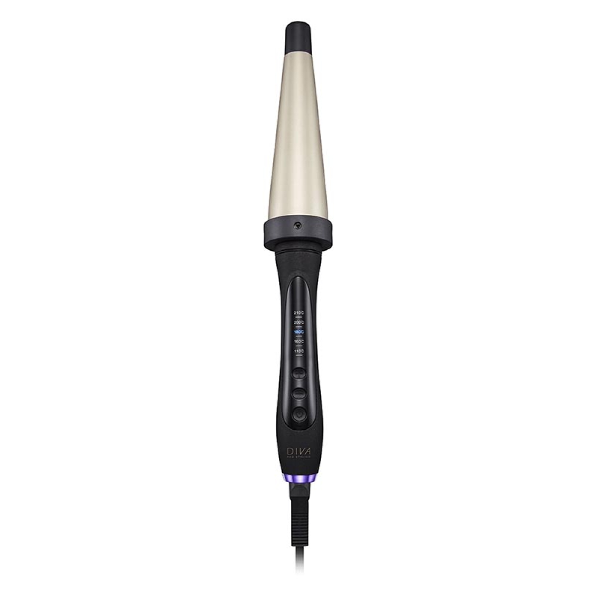 Diva Pro Digital Wand 22-45mm Επαγγελματικός Ψηφιακός Κώνος για Μπούκλες Μαλλιών Μαύρος - Image 3