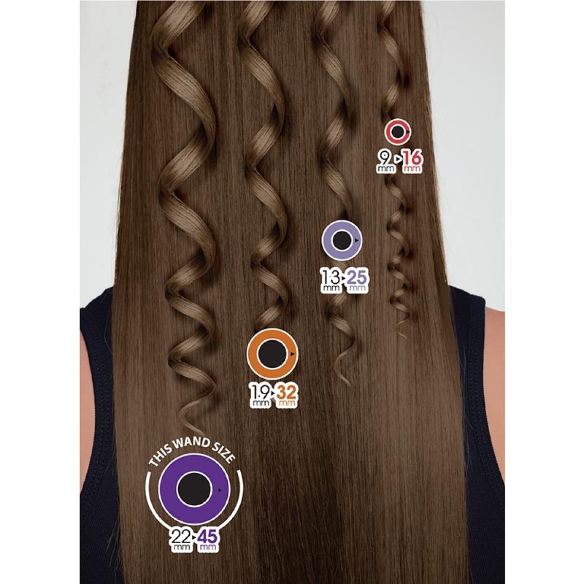 Diva Pro Digital Wand 22-45mm Επαγγελματικός Ψηφιακός Κώνος για Μπούκλες Μαλλιών Μαύρος - Image 4