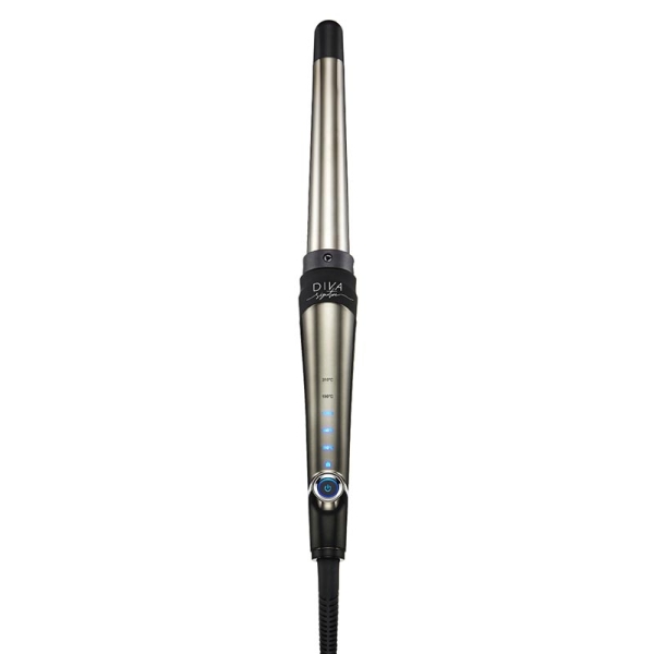 Diva Signature Wand 13-25mm Επαγγελματικός Ψηφιακός Κώνος για Μπούκλες Μαλλιών Μεταλλικός