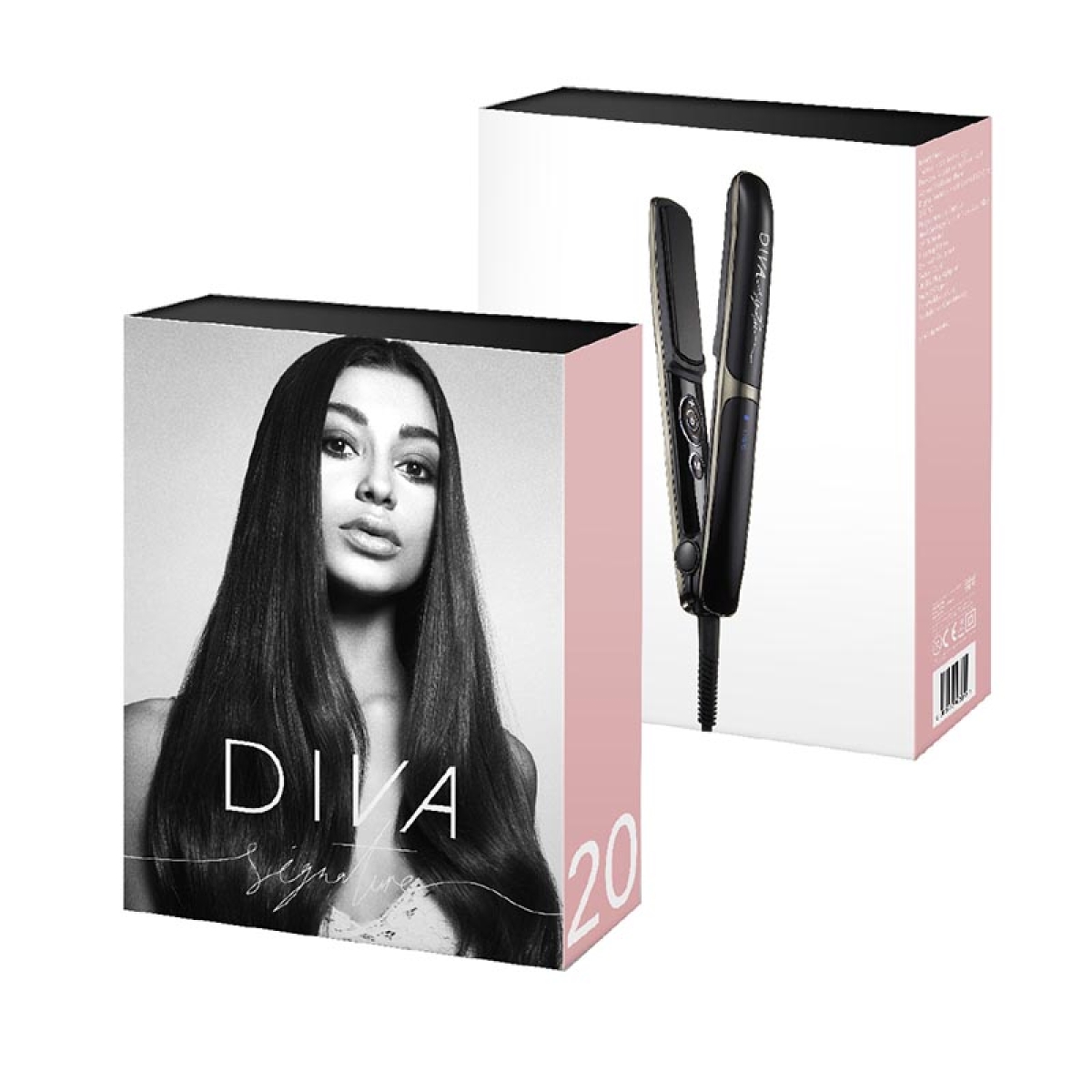Diva Signature Infinity Επαγγελματική Ψηφιακή Πρέσα Ισιώματος Μαλλιών Μαύρη - Image 2