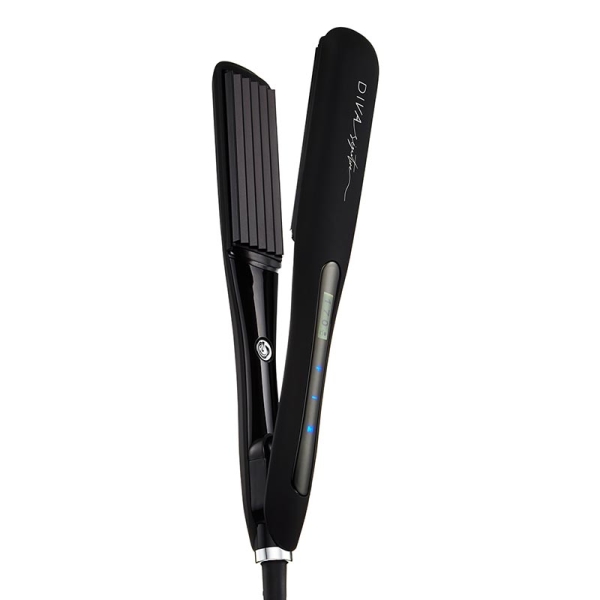 Diva Signature Texture Επαγγελματική Ψηφιακή Τοστιέρα Μαλλιών Μαύρη